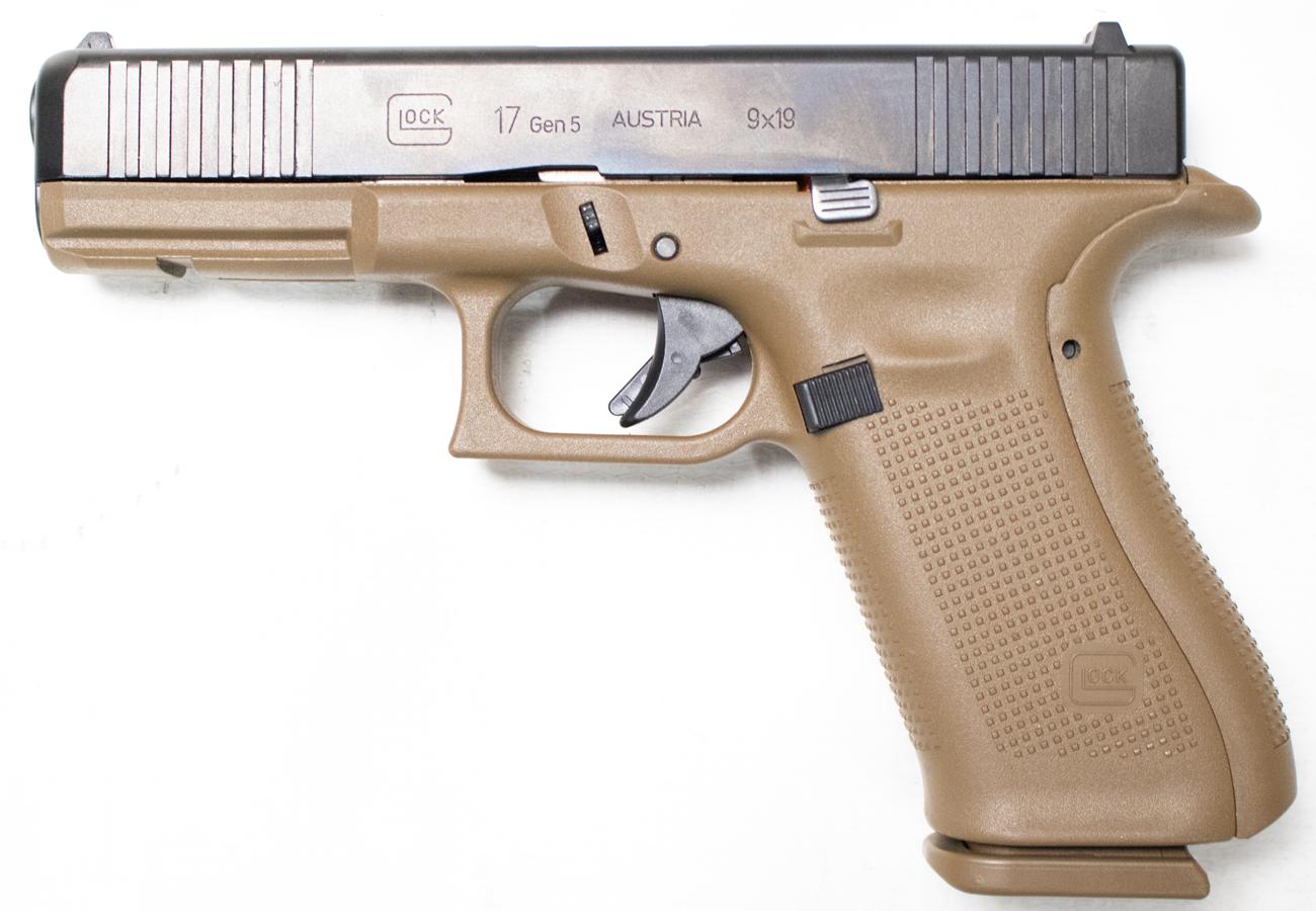 GLOCK 17 Gen5 9mm Police Trade-In Semi-Auto Pistol with FDE Frame